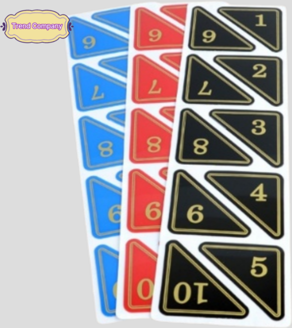 컬러 삼각 번호판 사물함 넘버 테이블 락커 캐비넷 번호 스티커 10p, 1개, 블랙 11-20