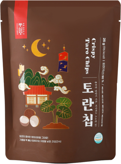 풍심당 국내산 토란칩 저당간식 인기과자 회사 간식, 3개, 25g