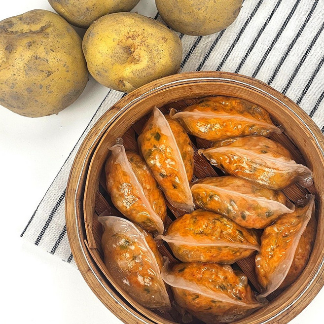 대용량 투명 김치 감자피만두, 1.4kg, 3개