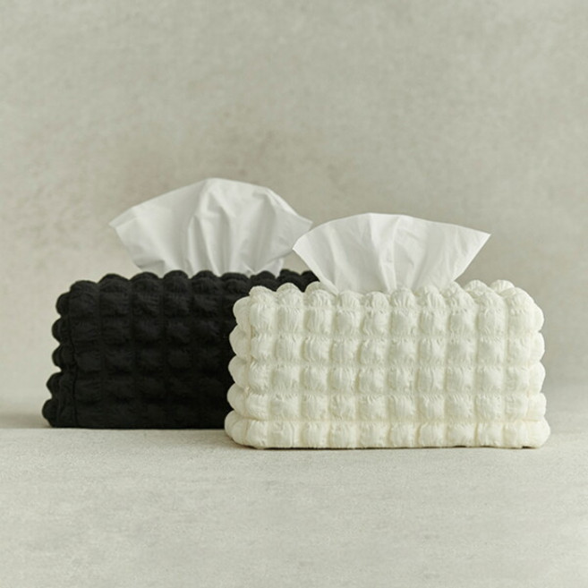 [데코뷰] 올록볼록 퀼팅스타일 티슈케이스, 상세 설명 참조