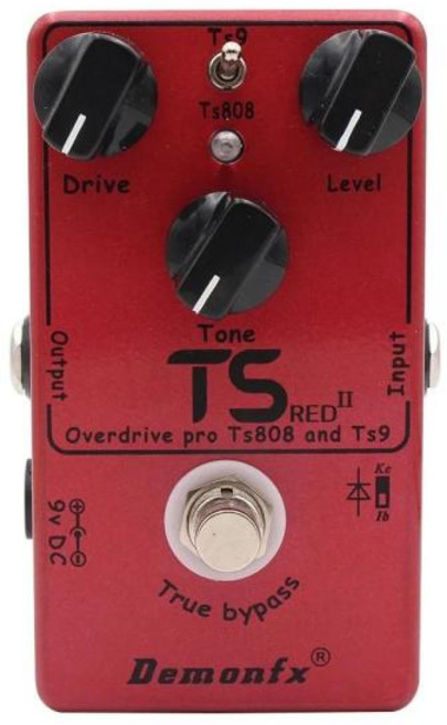 멀티이펙터 DemonFX TS Red Pro 오버드라이브 이펙트 페달 Ts808 및 Ts9 드라이브 기타 일렉트릭
