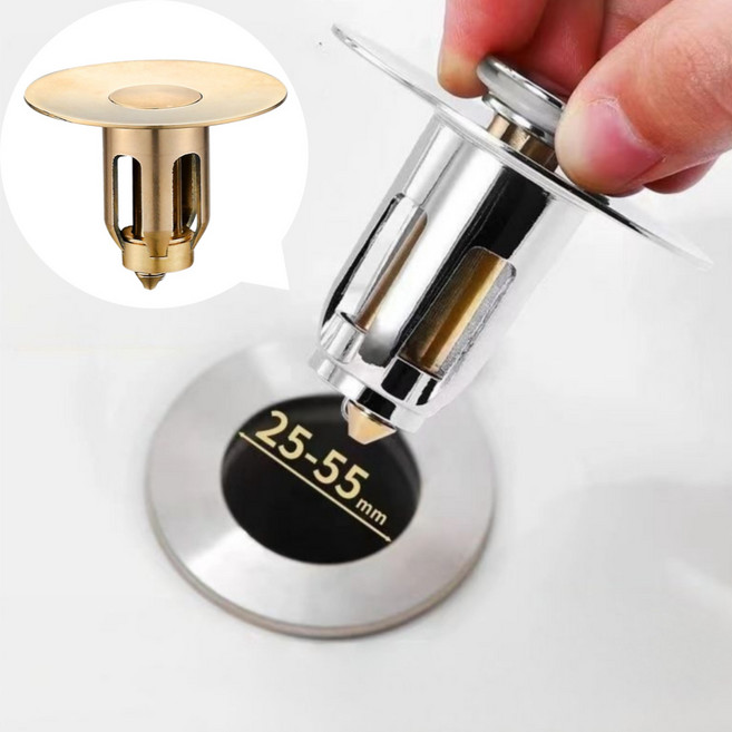 라이프이즈 세면대 마개 자동 만능 슬립 폽업, 1개