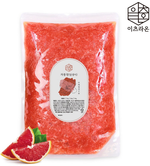 이츠라온 자몽청 알갱이 4kg 수제과일청 카페용 대용량, 1개, 1개입
