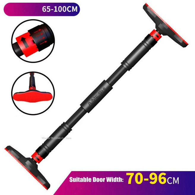 문틀 문틈 실내 철봉 풀업바 길이 조절식 도어 수평바 문틈너비 70cm - 140cm용, 맞는 문너비70 96, 색상: 2. fit doorwidth70 96