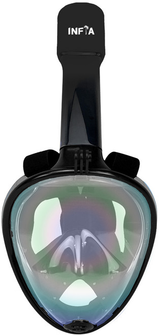 인피아 풀페이스 스노쿨링마스크 스노쿨링 세트, UV블랙