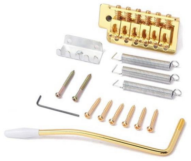 골드 기타 트레몰로 브리지 암 스프링 보트 잭 소켓 세트 펜더 ST 일렉트릭 부품 액세서리, 1개