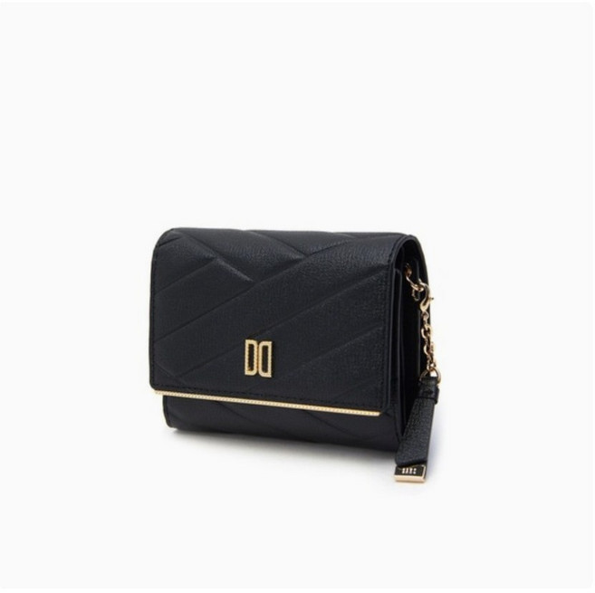 닥스 블랙 칼라일 패턴 골드 DD 3단 반지갑 (선물포장)