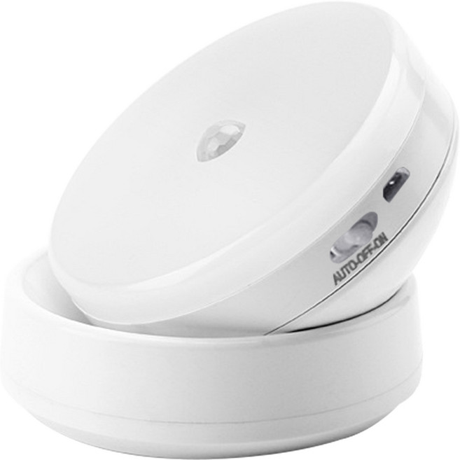 360도 무선 센서등 LED 현관 센서 등 붙이는 자석 조명 모션 동작 감지 스마트 계단 주방 부착 실내 인테리어, R99495Y(충전형 웜화이트광