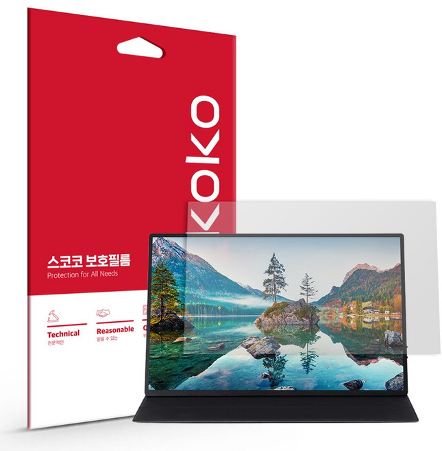 스코코 카멜 휴대용 모니터 CPM1610IQ 지문방지 저반사 액정보호필름, 1개