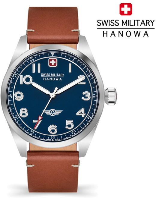 스위스밀리터리 하노와 100M 방수 남성 손목시계 SMWGA2100402 SWISS MADE