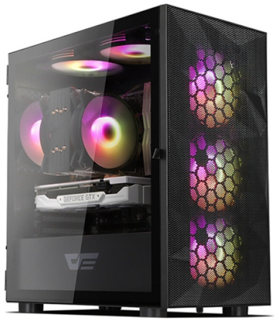 darkFlash DLM21 RGB MESH 강화유리 (블랙), 1개