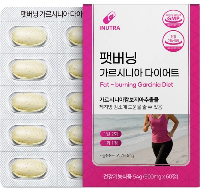 이누트라 버닝 가르시니아 캄보지아 추출물 INUTRA 건강기능식품 HCA 함유 체지방 감소 도움, 1박스, 60정 - 쿠팡