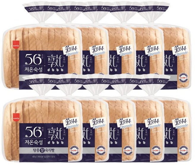 삼립 대용량 간식 56시간 저온숙성 탕종 숙식빵, 420g, 10개