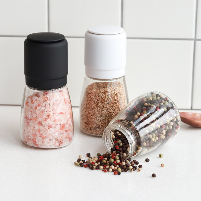 키텐실 세라믹 깨갈이 그라인더 굵기조절 수동 참깨 갈이, 화이트, 1개, 160ml