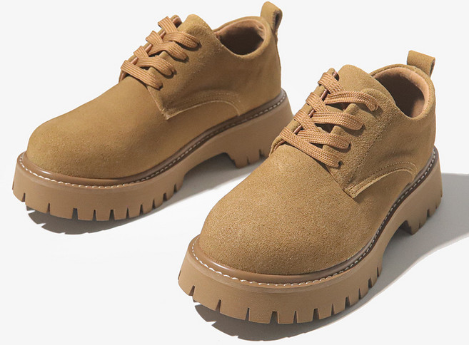 슬로우스텝 남자구두 키높이 스웨이드 더비슈즈 워커 안전화 볼드스텝 베이지 SP2507