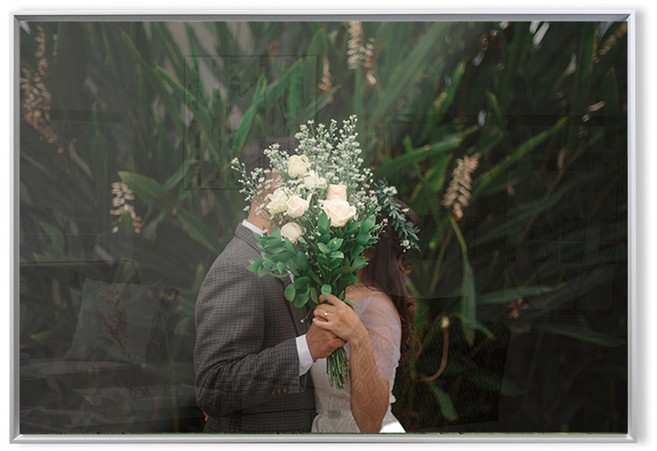 두진액자 아크릴 띄움 액자 결혼식 가족사진 스튜디오 액자, 오크, 기본보정, 1개