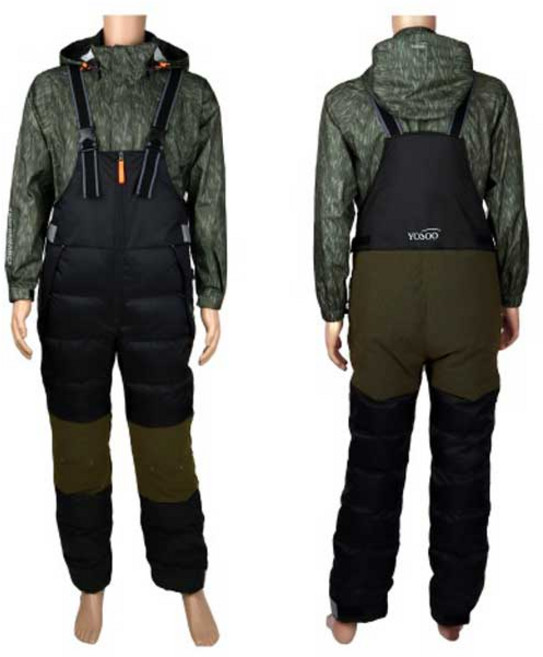 이화요수 구스다운 멜빵바지 시즌1 낚시복 동계 방한, 그레이-115
