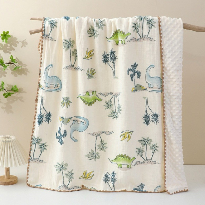 寶寶蓋毯 荳荳毯 嬰兒安撫被 四季被 E96001, 恐龍