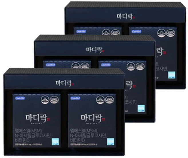 [본사] 한의사X약사 공동개발 마디락 옵티MSM 1500 NAG 500 아세틸 글루코사민 관절연골 건강기능식품, 6개, 120정 - 쿠팡