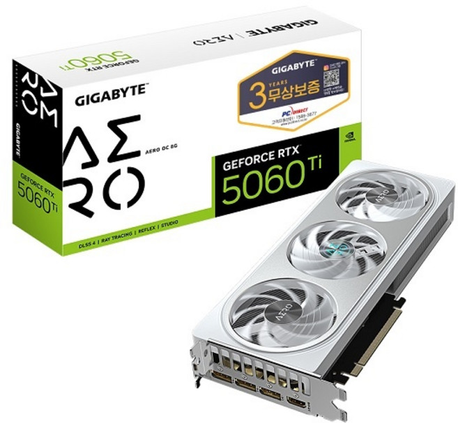 [GIGABYTE] 지포스 RTX 5060 Ti AERO OC D7 8GB 피씨디렉트