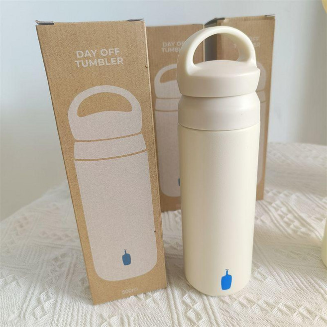 KINTO DAY OFF TUMBLER 304不鏽鋼手提雙層直飲保溫杯 500ml, 奶白色, 1個
