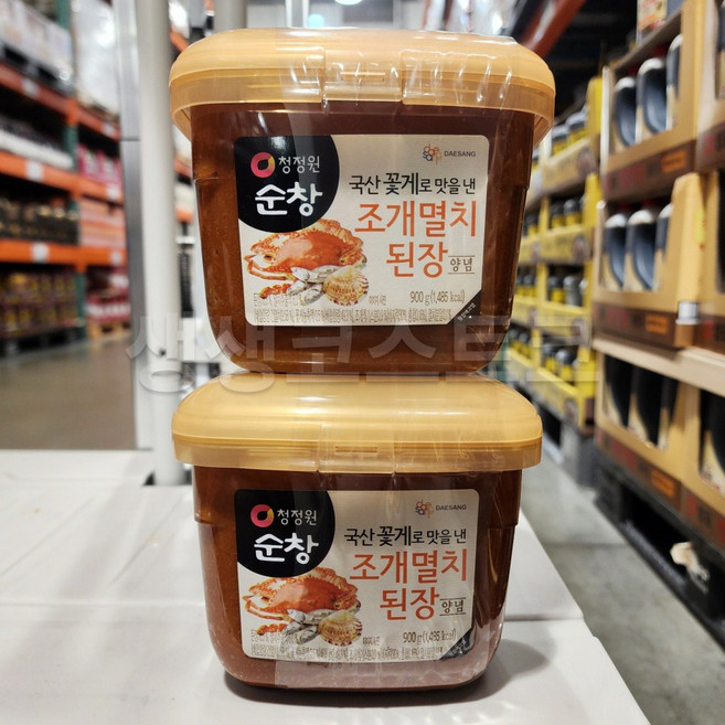 청정원 순창 국산 꽃게로 맛을낸 조개멸치 된장양념, 900g, 2개