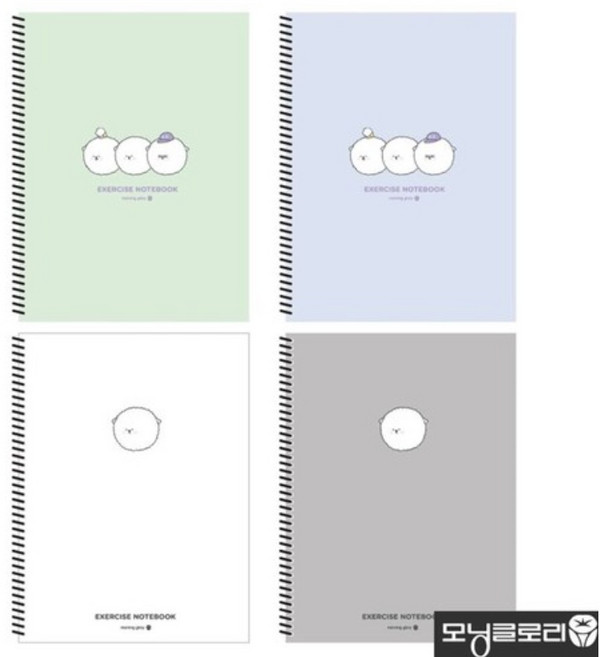 모닝글로리 2500 비숑 완전두꺼운연습장 4권세트 갱지 만화지 무지 무선 스프링노트