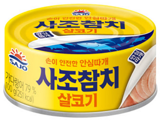 사조참치 살코기 안심따개, 100g, 2개