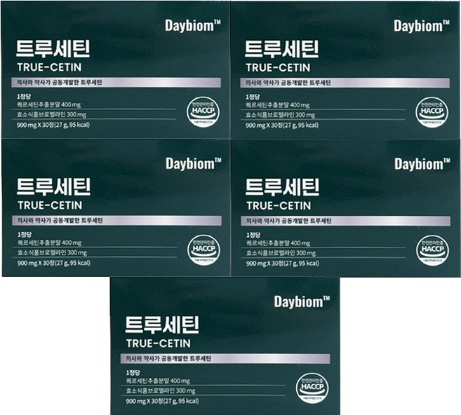 자연새긴 트루세틴 브로멜라인 퀘르세틴, 5개, 30정