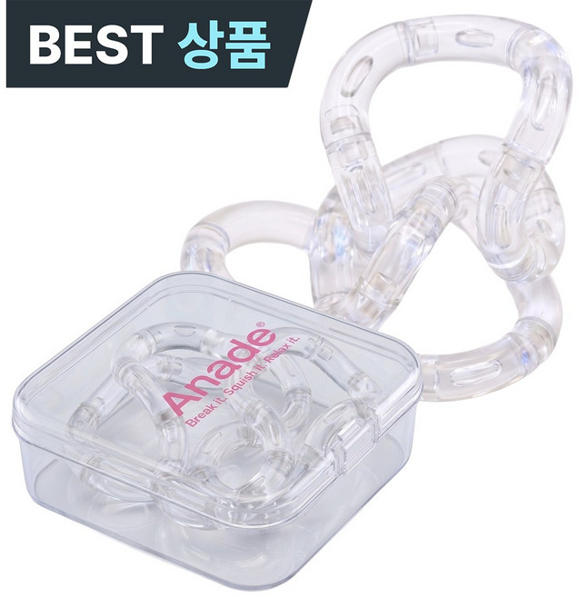9위 - 아네드 탱글 피젯 토이 스트레스 해소 집중력 향상 ADHD완화, 1개, 크리스탈 화이트