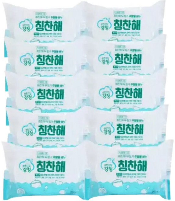 강청 칭찬해 설거지 저자극 항균1종주방비누바250g X10개, 250g, 1세트