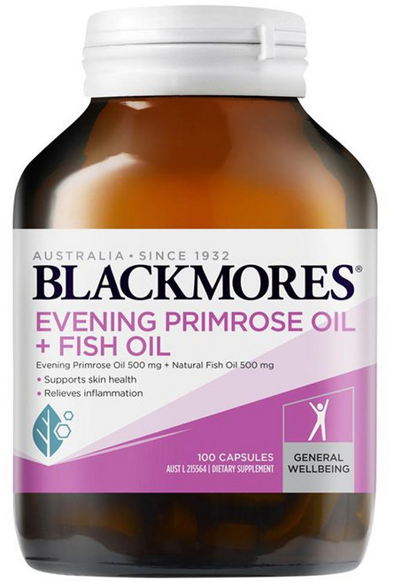 Blackmores Evening Primrose Oil + Fish Oil 1000mg 100 Capsules, 1개, 100정