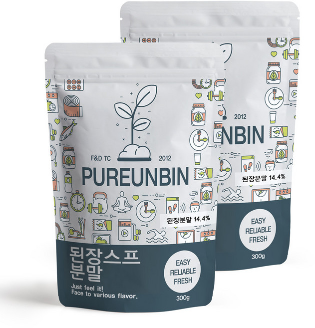 된장 스프 분말 가루, 2개, 300g