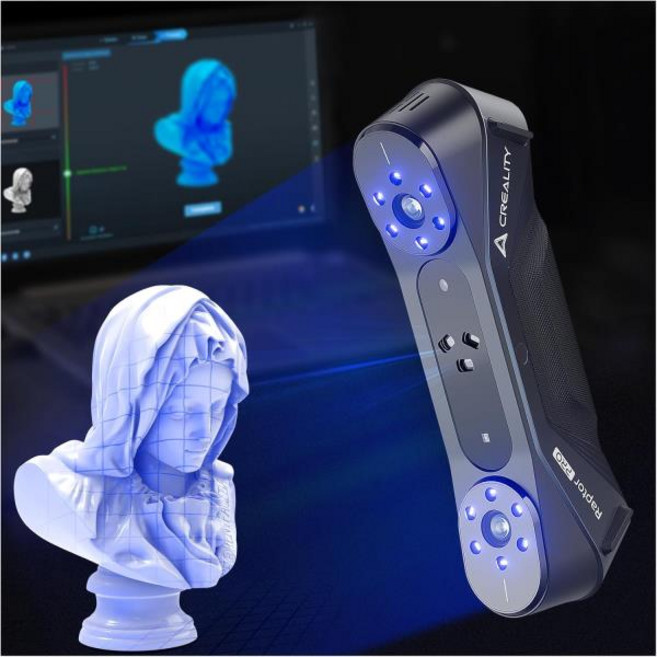 Creality Raptor Pro 3D 스캐너 청색/IR 레이저를 사용한 3D 프린팅을 위한 고정밀 0.02mm 계측 등급 3D, 크리얼리티 랩터 프로 3D 스캐너 고정밀 0.02mm, 1개