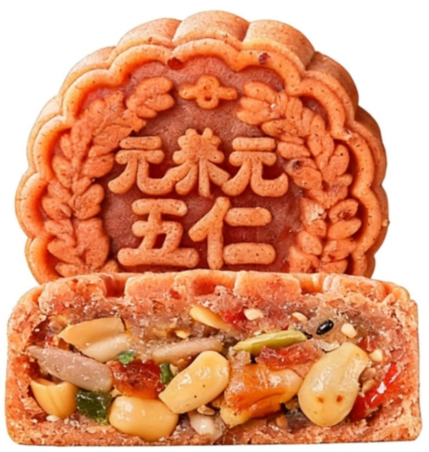 광동식 오인 월병 2.5kg 대용량 흑임자 대추앙금 팥앙금 코코넛 전통 중추절 벌크 월병, 산사·계내금 영양 오인 월병 25개입