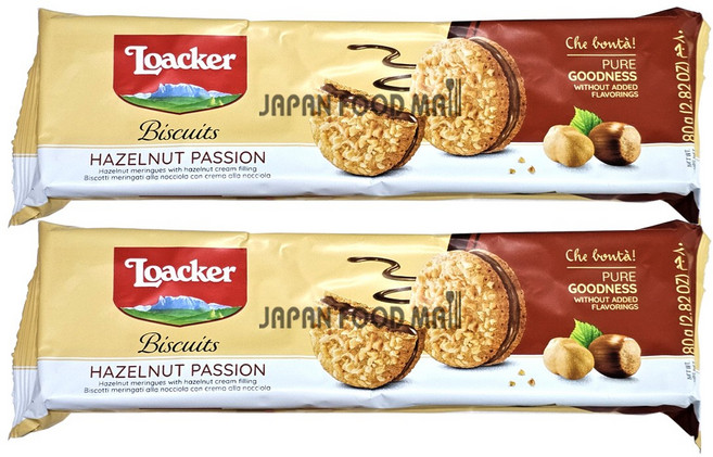 로아커 샌드 비스킷 헤이즐넛, 80g, 2개