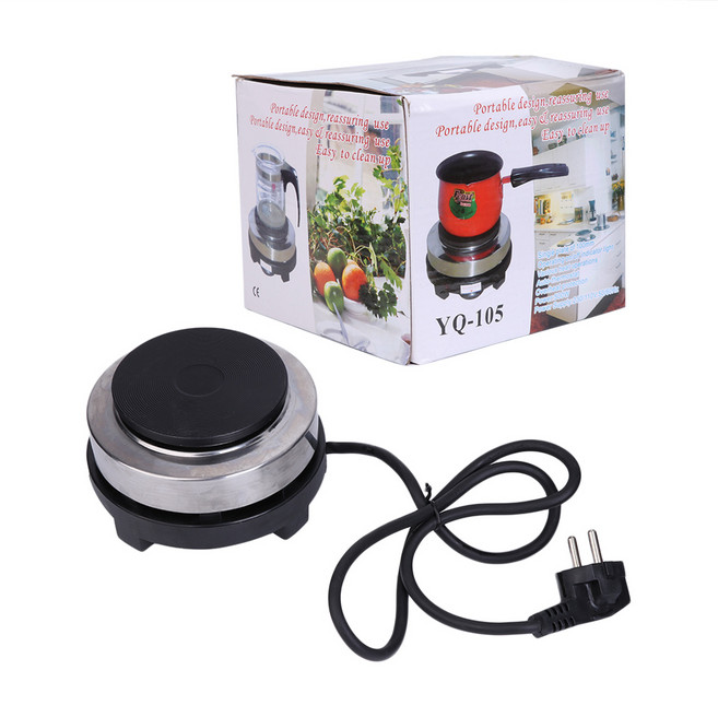 220V 500W 전기 미니 스토브 핫 플레이트 다기능 요리 커피 히터 새로운, 한개옵션0