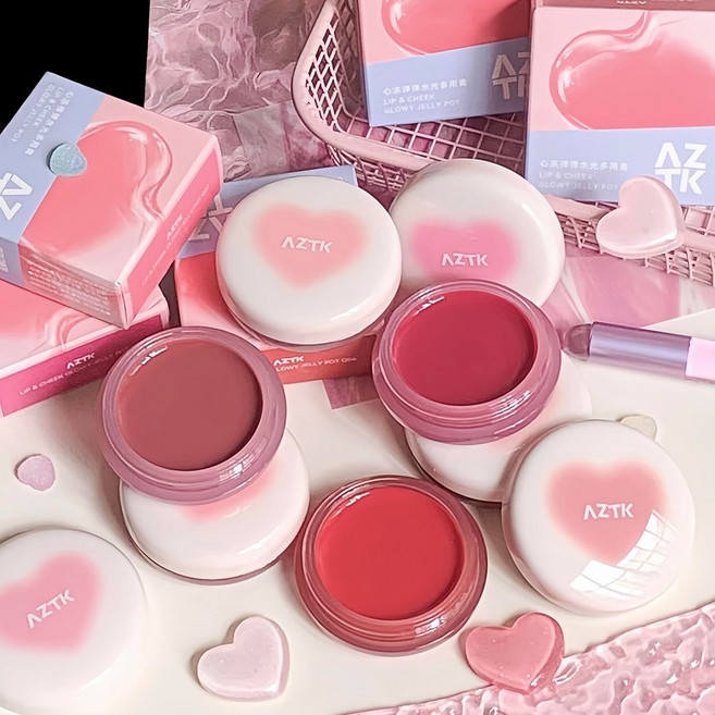 aztk 다목적 크림 블러셔 아이섀도 립스틱 립글레이즈 하이글로스, 1개, Q01 리치 젤리