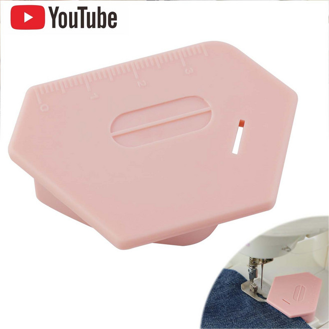 [루이/플라스틱 자석조기] 신형 다각형 초강력 미싱 자석가이드 / 다용도 원단 시접 정리용, 1개, 핑크