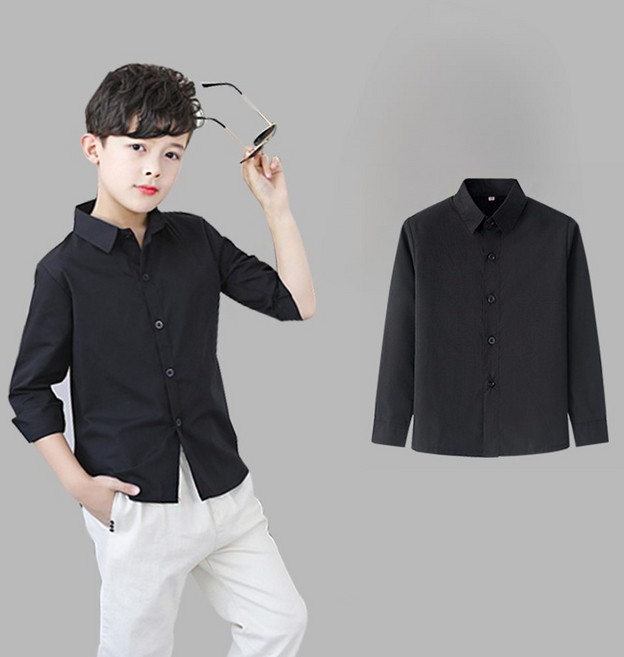 【Arbea】兒童襯衫男童長袖春秋小學生女童中大童上衣童裝【C1014】