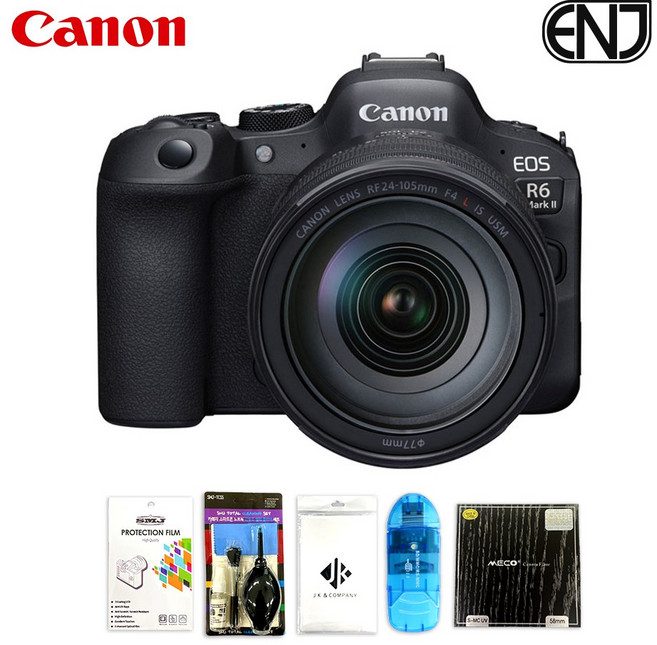 [캐논정품] EOS R6 Mark II 24-105 4-7.1 KIT 미러리스 카메라+5종 풀패키지 / ENJ