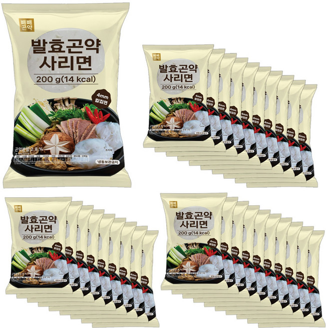 빼빼곤약 발효곤약사리면200g x 30팩 (100g당 7kcal), 200g, 30개
