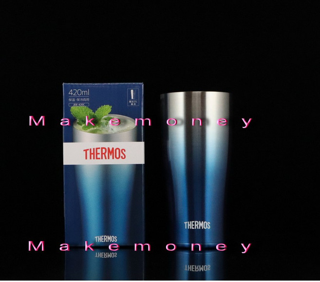 THERMOS 膳魔師 真空斷熱保溫/保冷杯, 藍色 JDE-420C-SP-BL, 1個