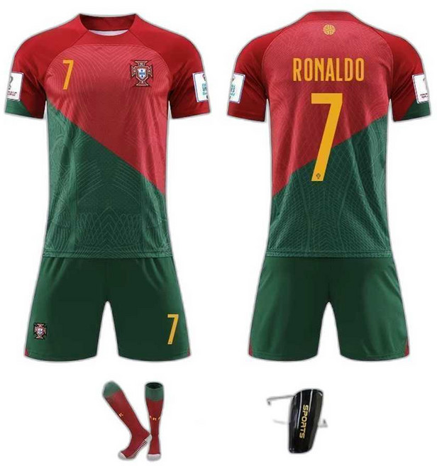 호날두 유니폼 포르투갈 축구 축구복 반티 단체 팀복, 1개, 아동용20(110-120CM/20-27KG)