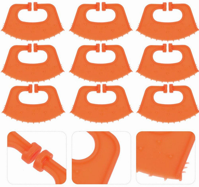 가죽 제유기 소 젖소 코걸이 이유기 10 개, Orange 10개