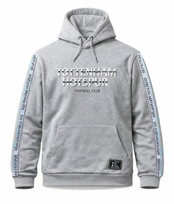 토트넘 정품 베이직 후드티 남녀공용 데일리 오버핏 긴팔 티셔츠 그레이