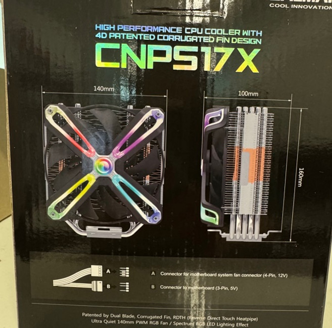 잘만 CNPS17X 고성능 CPU 쿨러, 1개