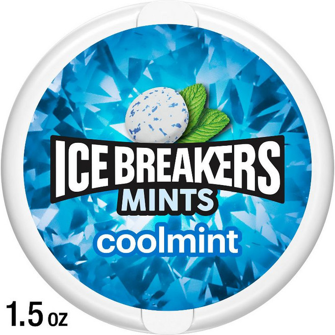아이스 브레이커스 무설탕 쿨 민트 캔디 - 42.5그램 Ice Breakers Sugar Free Cool Mint Candies - 1.5oz, 1개