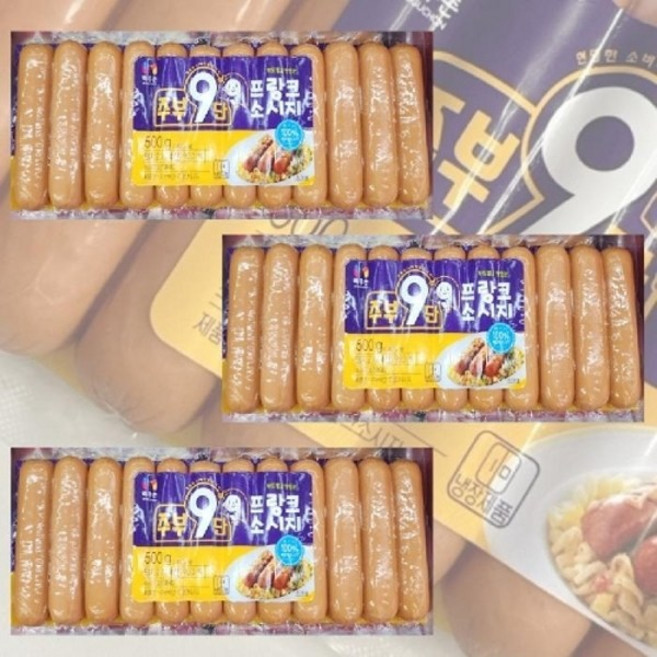 기타 목우촌 주부9단 프랑크소시지 500g x 3개 아이들반찬, 999