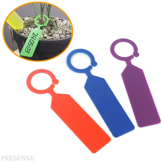 걸이형 네임택 나무줄기 식물 이름표 구분표시걸이 1P, 녹색